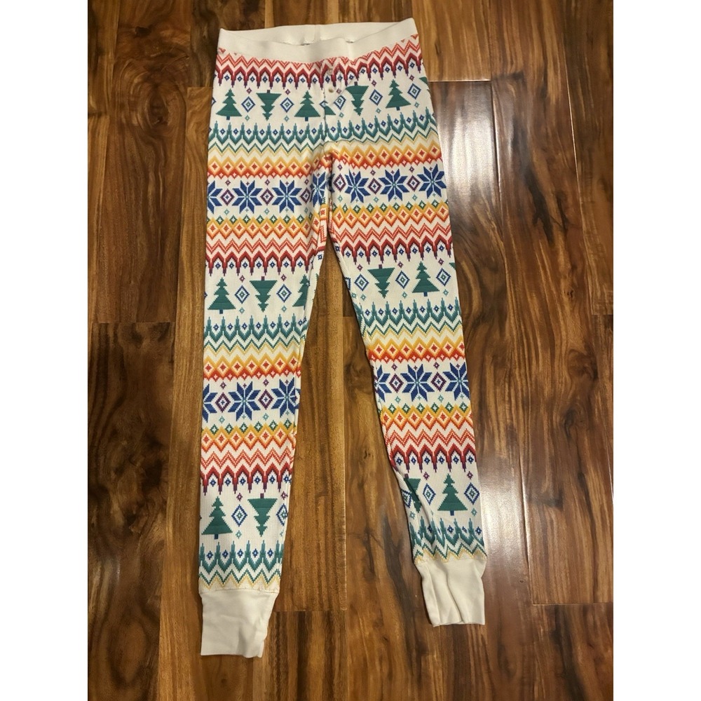 Old Navy Match The Fam Pajama Set Small S Colorful Fair Isle Christmas Tree PJs